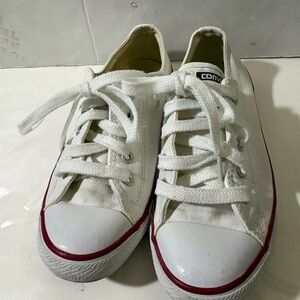 Converse Kids White and Red Sneakers